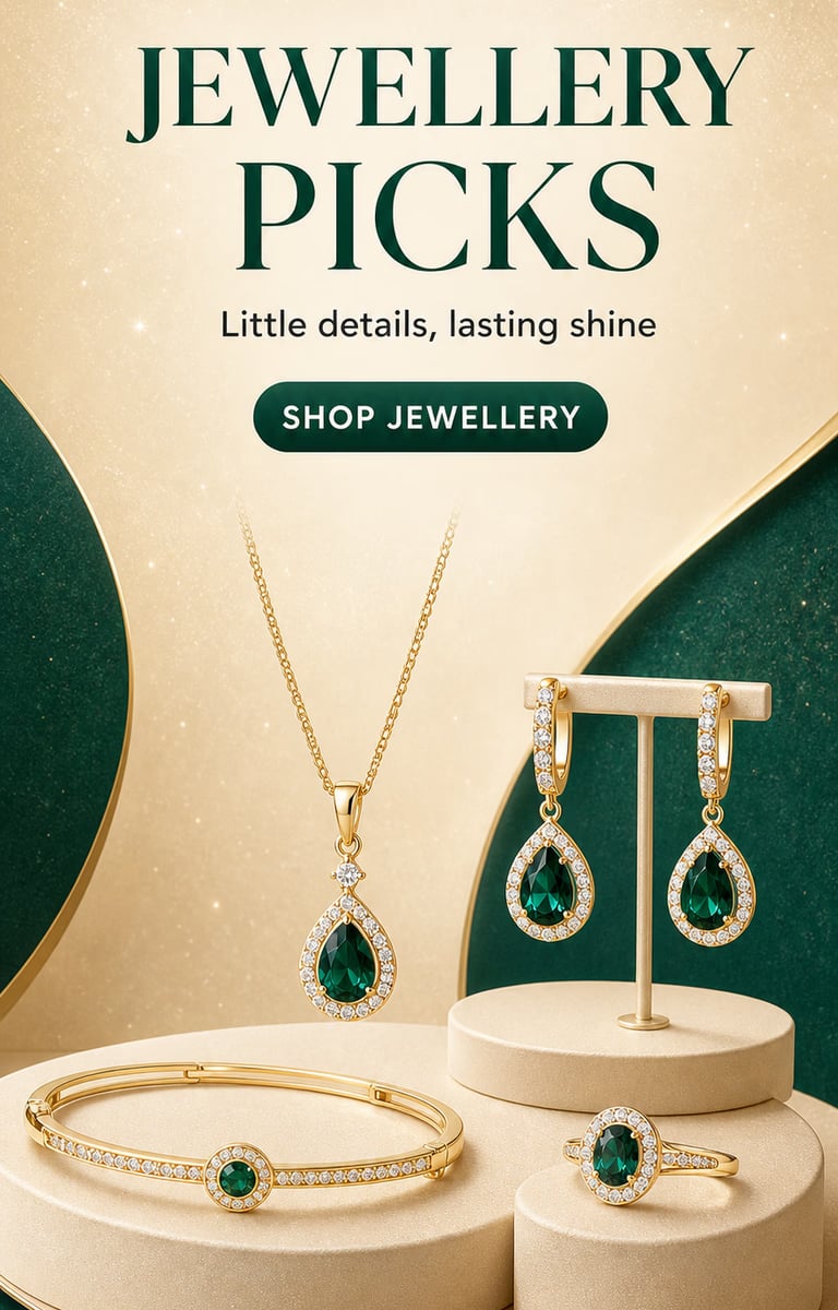 Jewellery picks with lasting shine