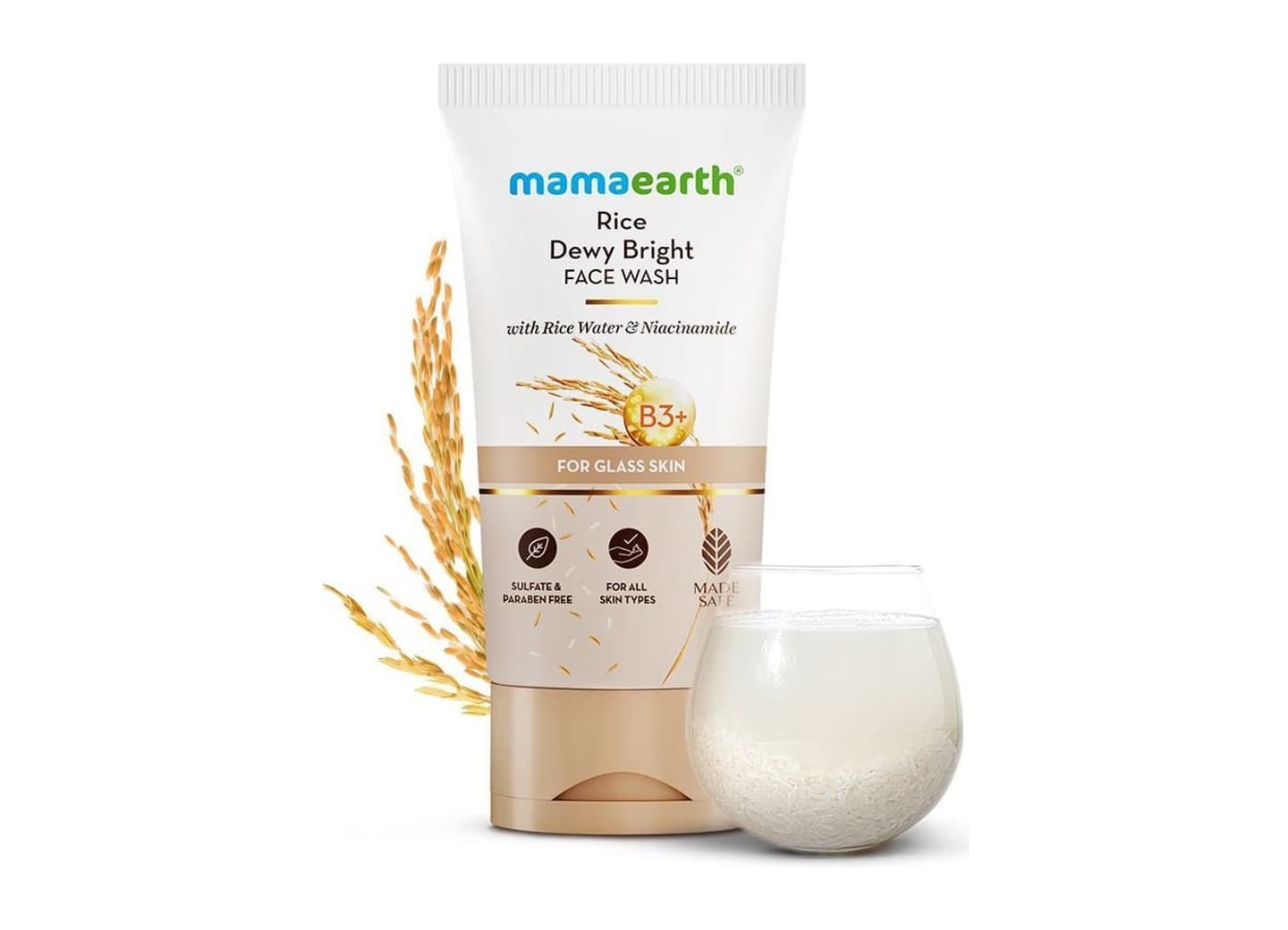 Mamaearth Rice Dewy Bright Face Wash